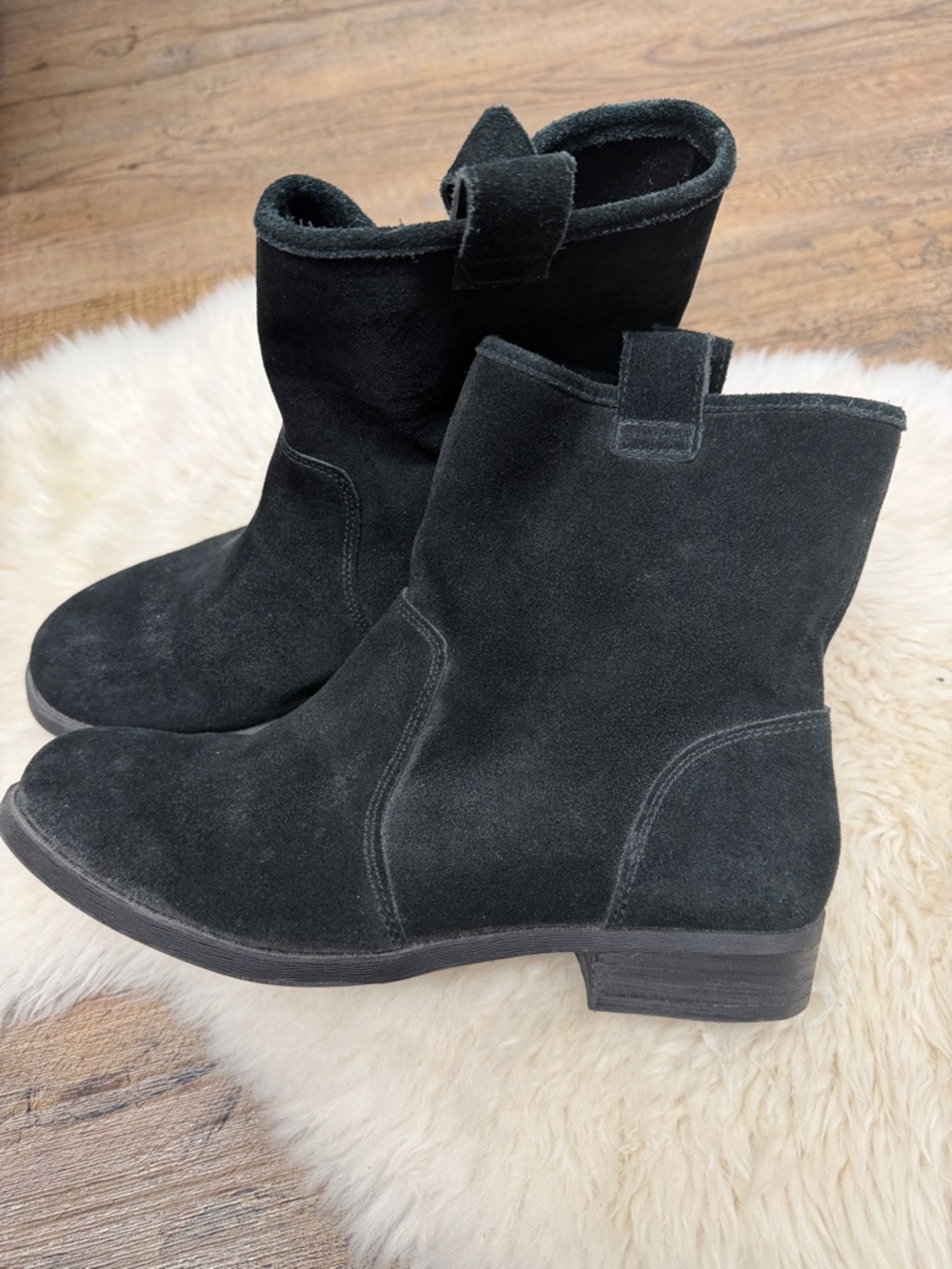 Sole Society Women's Black Suede Natasha Ankle Boots - Size 9.5